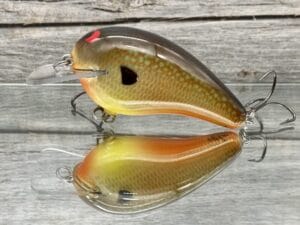 Black Label Balsa - Ricochet - Signature Series Custom Balsa Crankbait - Pumpkin Seed Color