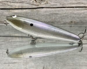 Black Label Balsa - Law Dawg - Signature Series Custom Balsa Topwater- Foiled American Shad Color