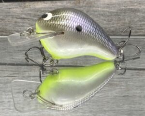 Black Label Balsa - Wreck - Balsa Squarebill - American Shad Chartreuse Belly - Zoom WEC E-1