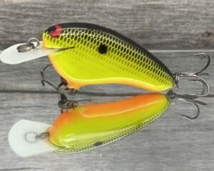 Black Label Balsa - Hickster - Balsa Crankbait - Chartreuse Black Back - Zoom WEC Hicky