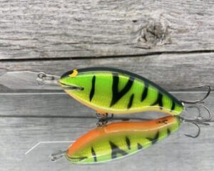 Black Label Balsa - Tapout - Signature Series Custom Balsa Crankbait - Foiled Fire Tiger Color
