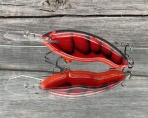 Black Label Balsa - Tapout Jr - Custom Balsa Crankbait - Fire Craw Color