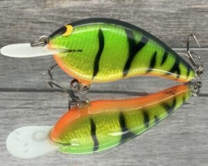 Black Label Balsa - Slim Signature Series Balsa Crankbait - Foiled Fire Tiger Color