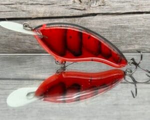 Black Label Balsa - The .38 - Balsa Crankbait - Fire Craw Color