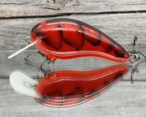 Black Label Balsa - Turbo - Custom Balsa Crankbait - Fire Craw Color