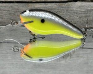 Black Label Balsa - K II SR - Custom Balsa Crankbait - Chartreuse Magic Color