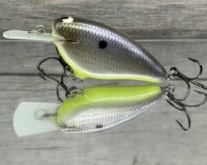Black Label Balsa - Bacon MR - Balsa Crankbait - American Shad Chartreuse Belly Color