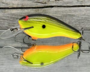 Black Label Balsa - K II SR - Custom Balsa Crankbait - Chartreuse Black Back Color