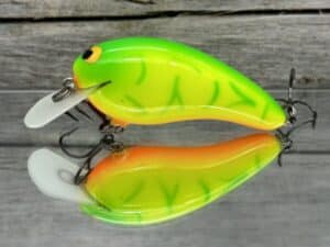 Black Label Balsa - Turbo - Custom Balsa Crankbait - Lime Coach Dog Color