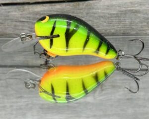 Black Label Balsa - Rumble MR - Custom Balsa Crankbait - Fire Tiger Color