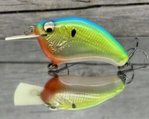 The Lure Forge - The Twenty-2 Rattling Squarebill Crankbait - Lime Dolphin Color