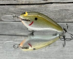 Black Label Balsa - Shiver 7 Signature Series - Custom Balsa Crankbait - Foiled Olive Shad Color