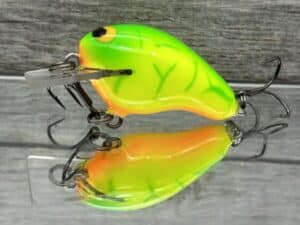 Black Label Balsa - Runt- Custom Balsa Crankbait - Lime Coach Dog Color