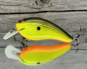 Black Label Balsa - Turbo - Custom Balsa Crankbait - Chartreuse Black Back Color