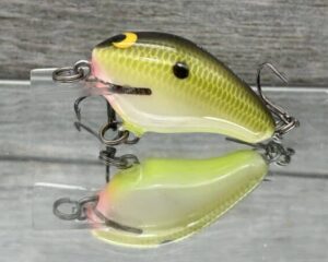 Black Label Balsa - Runt- Custom Balsa Crankbait - Bone Shad Color