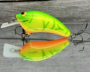 Black Label Balsa - Speedy - Hybrid Squarebill Crankbait - Lime Coach Dog Color