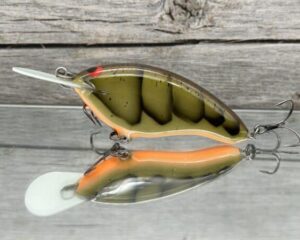 Black Label Balsa - The .38 - Balsa Crankbait - Phantom Green Craw Color