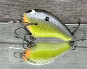Black Label Balsa - Runt- Custom Balsa Crankbait - Chartreuse Magic Color