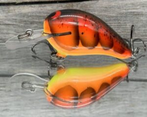 Black Label Balsa - Rumble MR - Custom Balsa Crankbait - 3 Alarm Craw Color