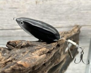 Black Label Balsa - Battle Toad - Custom Balsa Topwater Plopper - Black Widow Color
