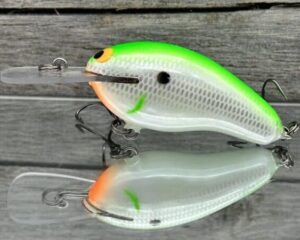 Black Label Balsa - Prowler MR - Custom Balsa Crankbait - Lime Shad Color