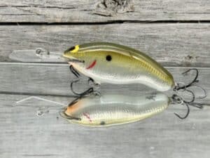 Black Label Balsa - Tapout Jr - Signature Series Custom Balsa Crankbait - Foiled Olive Shad Color