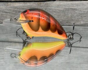 Black Label Balsa - Wreck Jr. - Custom Balsa Squarebill Crankbait - 3 Alarm Craw Color