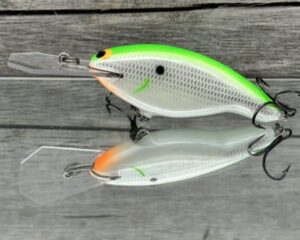 Black Label Balsa - Tapout - Custom Balsa Crankbait - Lime Shad Color