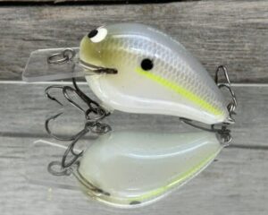 Black Label Balsa - Wreck Jr. - Custom Balsa Squarebill Crankbait - Chartreuse Shad Color