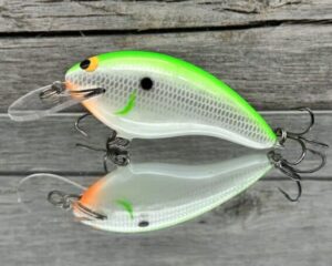 Black Label Balsa - Razor - Balsa Crankbait - Lime Shad Color