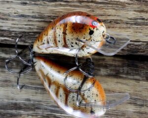 Black Label Balsa - Ricochet Jr. - Custom Balsa Crankbait - Brown Craw Color