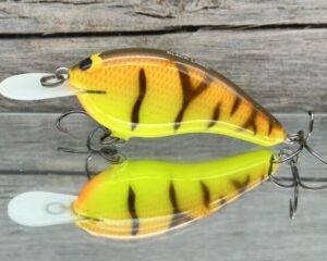 Black Label Balsa - Slim Series - Custom Balsa Crankbait - Spring Tiger Color