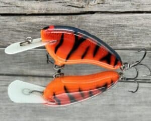 Black Label Balsa - Hickster MR- Balsa Crankbait - Red Tiger Color