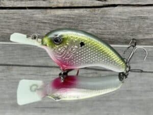 The Lure Forge - Pitching Wedge - Balsa Crankbait - Bleeding Gizzard Shad Color