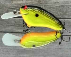 Black Label Balsa - Hickster MR- Balsa Crankbait - Chartreuse Black Back Color