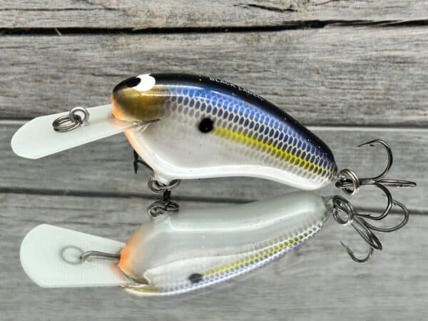 Black Label Balsa - Hickster MR- Balsa Crankbait - Threadfin Shad Pearl  Color - Wood Bait Country