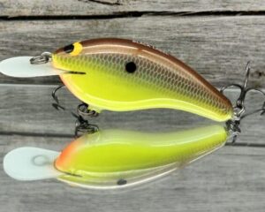 Black Label Balsa - Slim Series - Custom Balsa Crankbait - River Bream Color