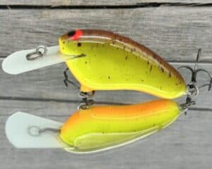 Black Label Balsa - Hickster MR- Balsa Crankbait - Chartreuse Root Beer Color