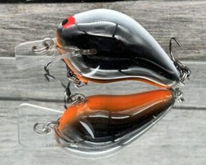 Black Label Balsa - Wreck - Balsa Squarebill - Skunk Orange Belly Color - Zoom WEC E-1