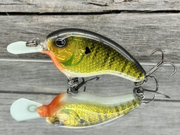 The Lure Forge - Flatside Mini - Balsa Crankbait - Natural Gill Color -  Wood Bait Country