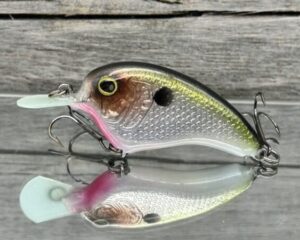 The Lure Forge - Flatside Mini - Balsa Crankbait - Clear Water Shad Color
