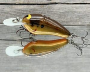 Black Label Balsa - Little Cliffie - Custom Balsa Crankbait - Crawdad Color
