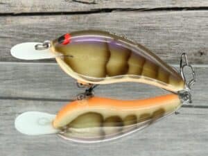 Black Label Balsa - Slim Series - Custom Balsa Crankbait - Violet Craw Color