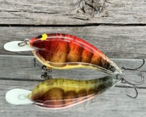 Black Label Balsa - Slim Signature Series Balsa Crankbait - Blue Fire Claw Color