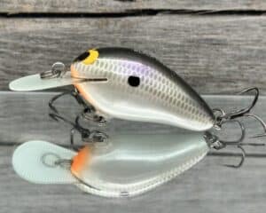 Black Label Balsa - Fat Little Cliffie - Custom Balsa Crankbait - Gizzard Shad Pearl Color