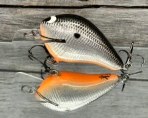 Black Label Balsa - Wreck Signature Series Crankbait - Silver Foil Orange Belly Color - Zoom WEC E-1