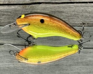 Black Label Balsa - Razor Signature Series - Balsa Crankbait - Burnt Granny Color