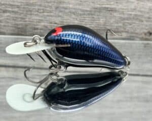 Black Label Balsa - Fat Little Cliffie - Custom Balsa Crankbait - Lights Out Color