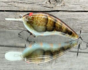 Black Label Balsa - Slim Signature Series Balsa Crankbait - Blue Belly Camo Craw Color
