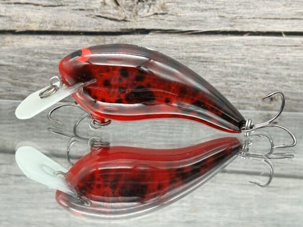 Black Label Balsa - Turbo - Custom Balsa Crankbait - Red Mud Bug Color -  Wood Bait Country